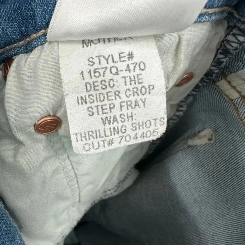 MOTHER The insider crop step fray thrilling shots size 24 B1148 - Picture 7 of 8